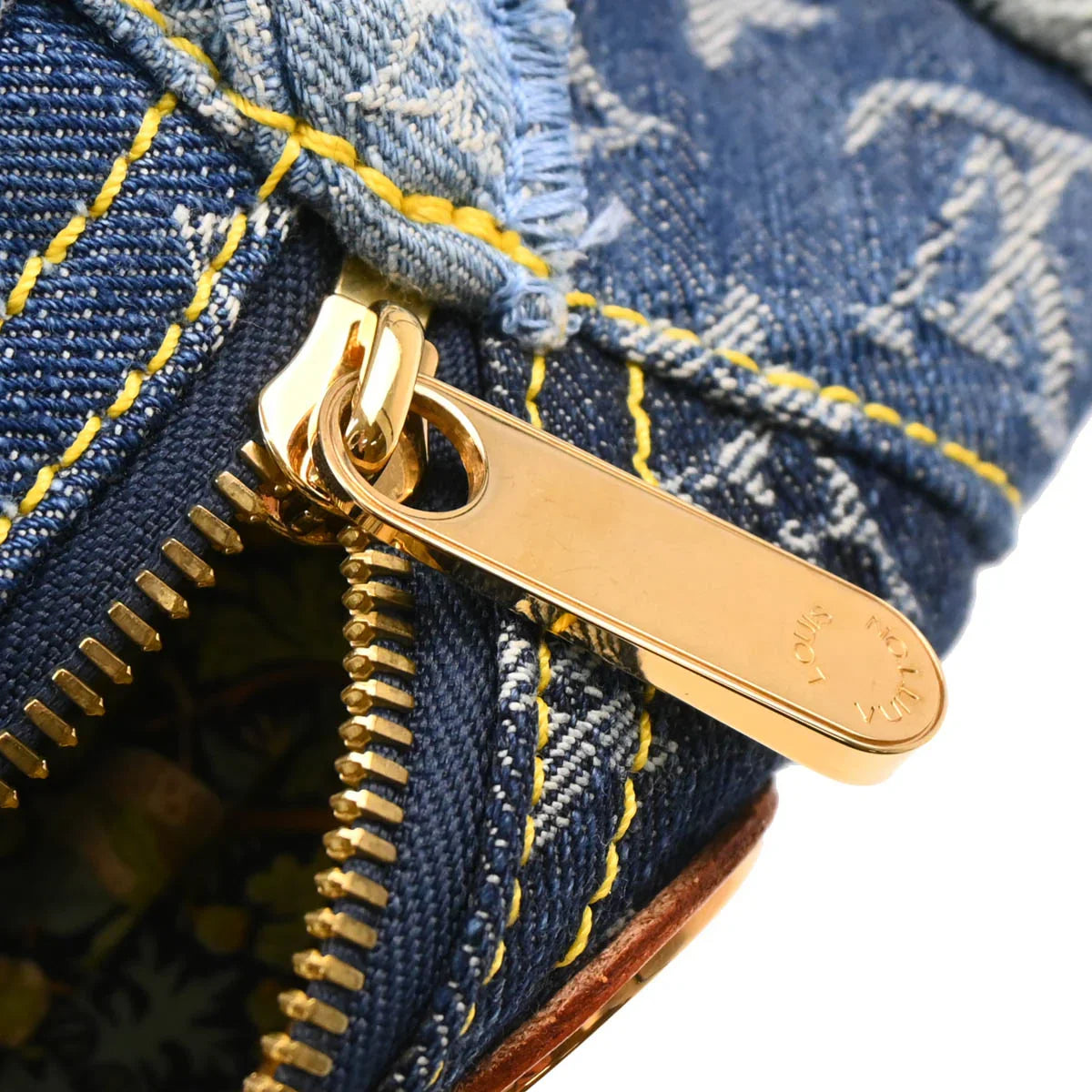 Louis Vuitton 2007 Monogram Denim Patchwork Bowly Shoulder Bag M95376