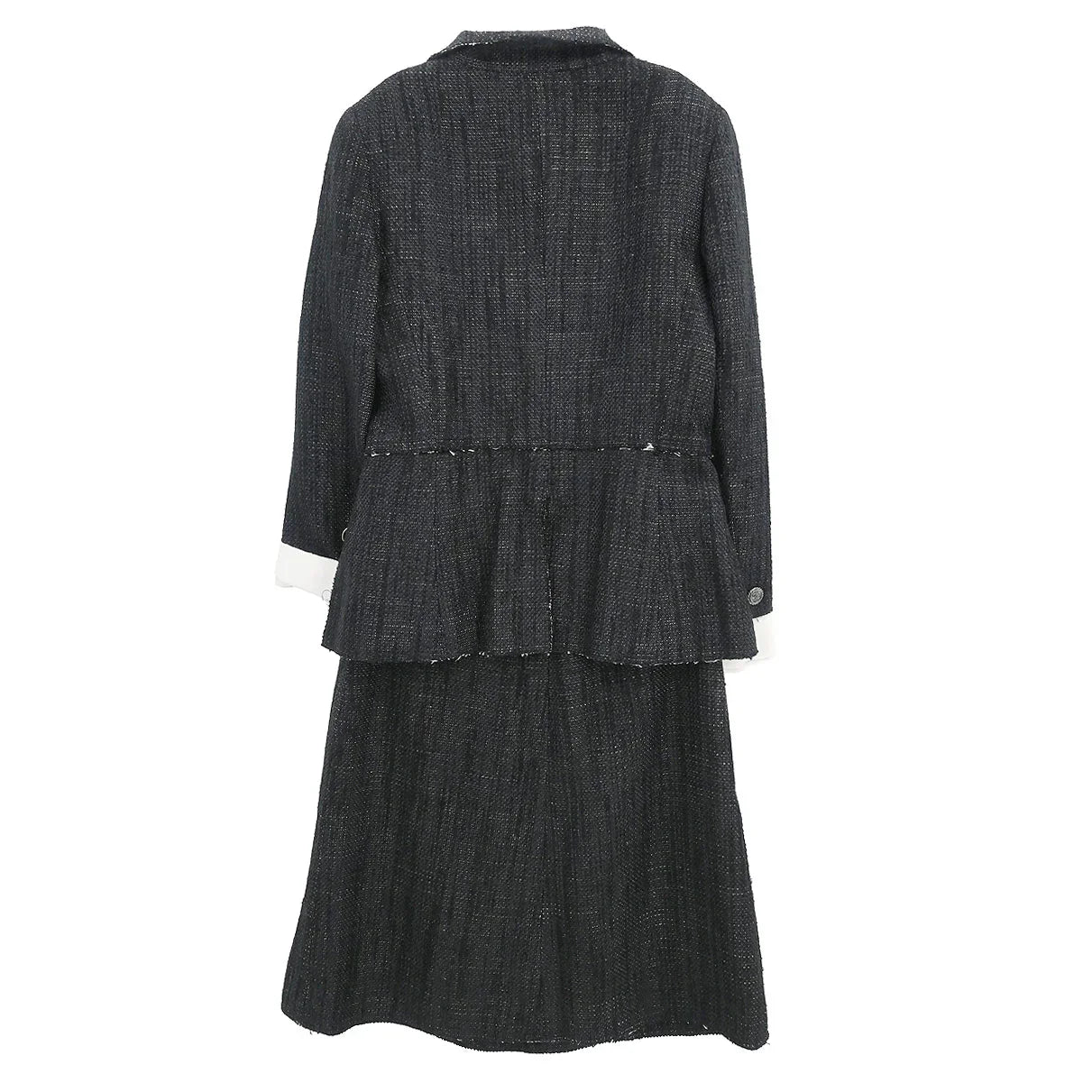 Chanel 2007 Setup Suit Jacket Skirt Black #38