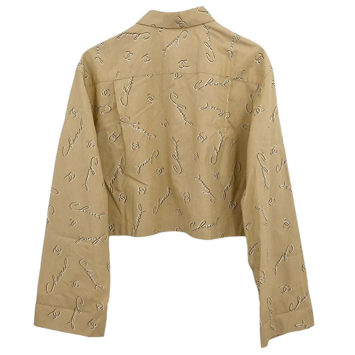 Chanel 1999 Blouse Shirt Top Beige #36