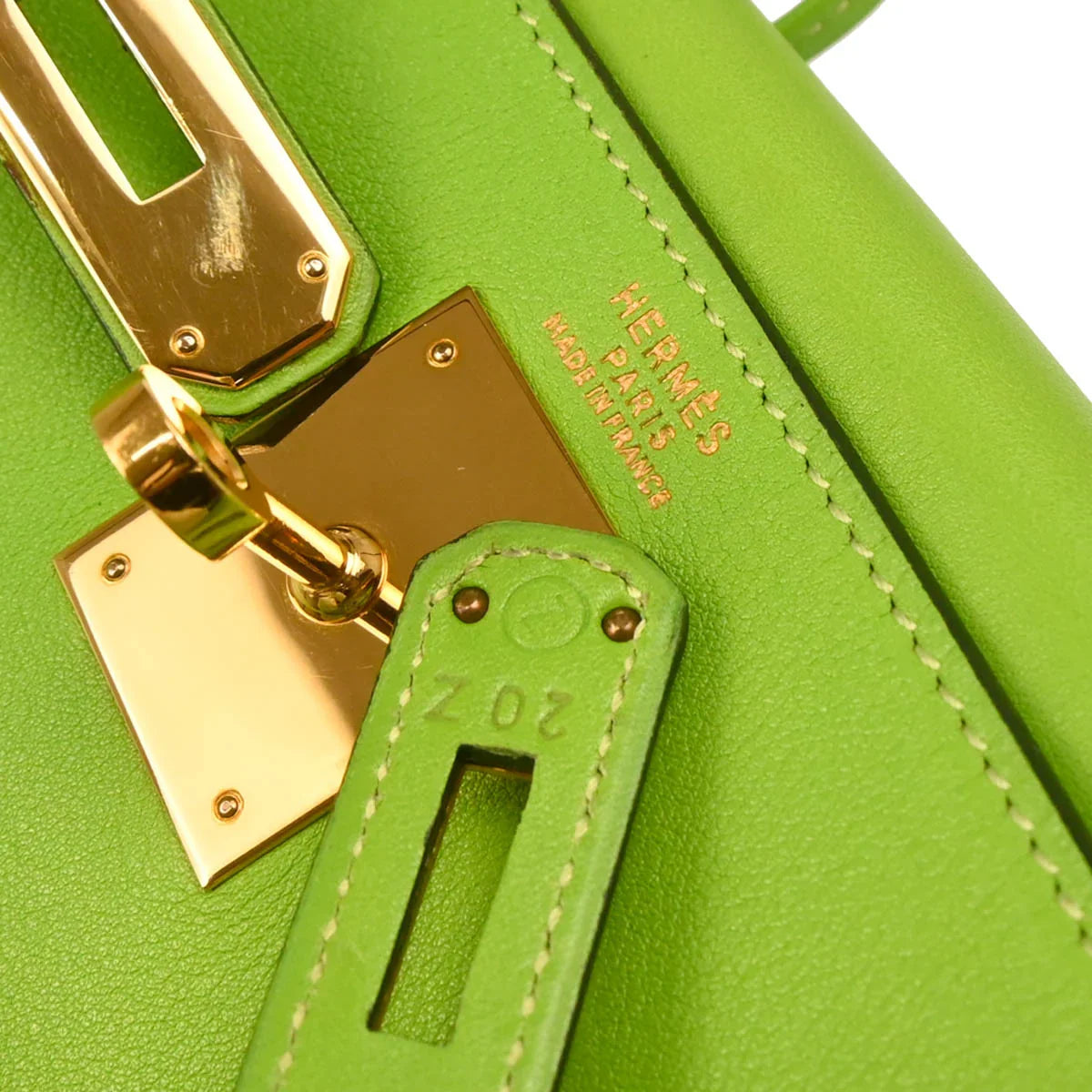 Hermes 1996 Apple Green Gulliver Kelly 32 Retourne 2way Shoulder Handbag