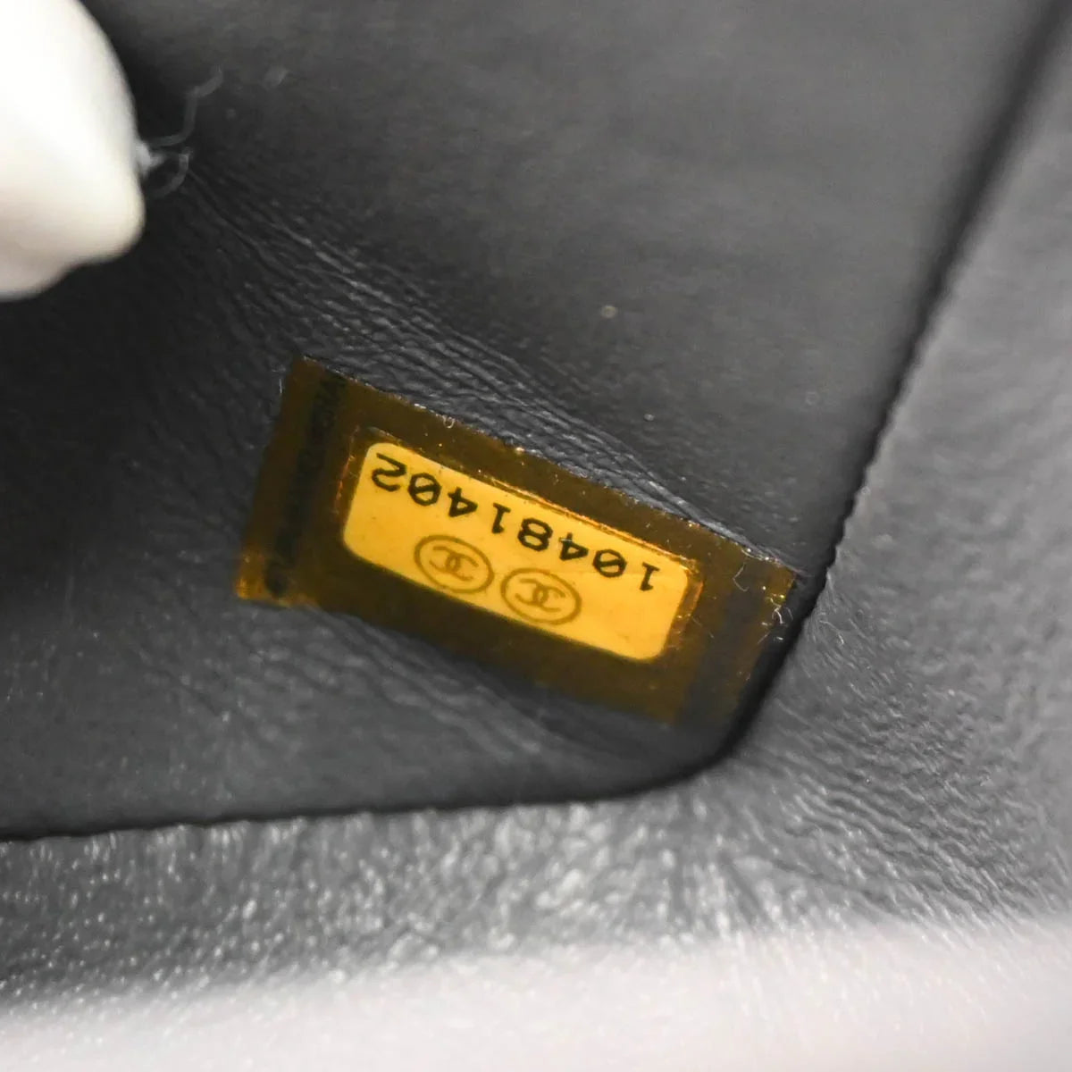 Chanel 2005-2006 Metallic Gray Cotton Medium Classic Double Flap Shoulder Bag