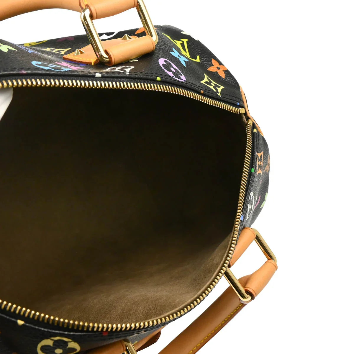 Louis Vuitton 2003 Black Monogram Multicolor Speedy 30 Handbag M92642