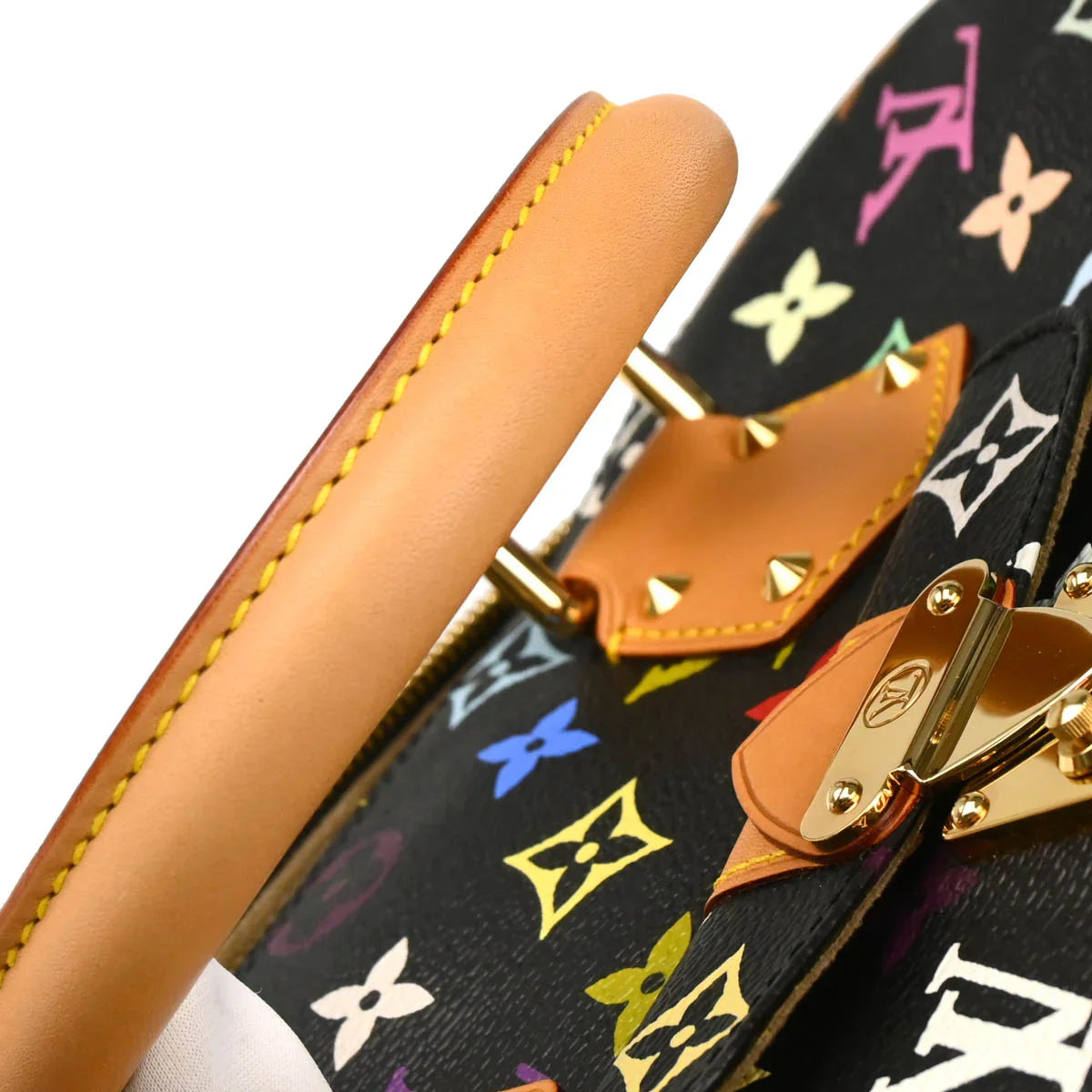Louis Vuitton 2003 Black Monogram Multicolor Speedy 30 Handbag M92642