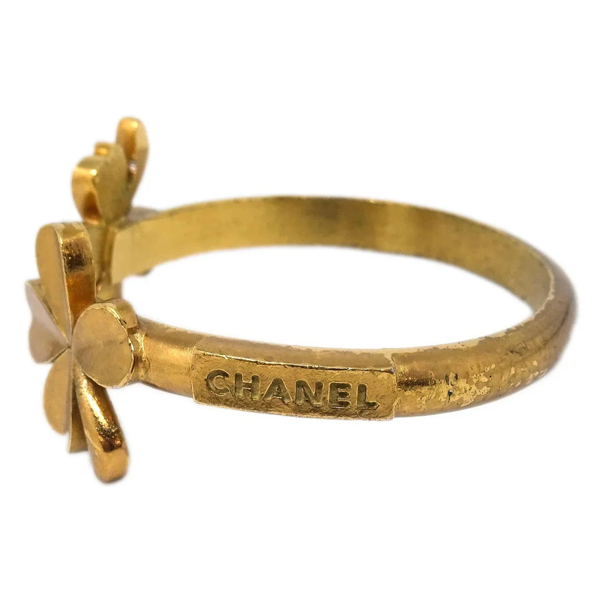 Chanel Clover Bangle Gold 03P