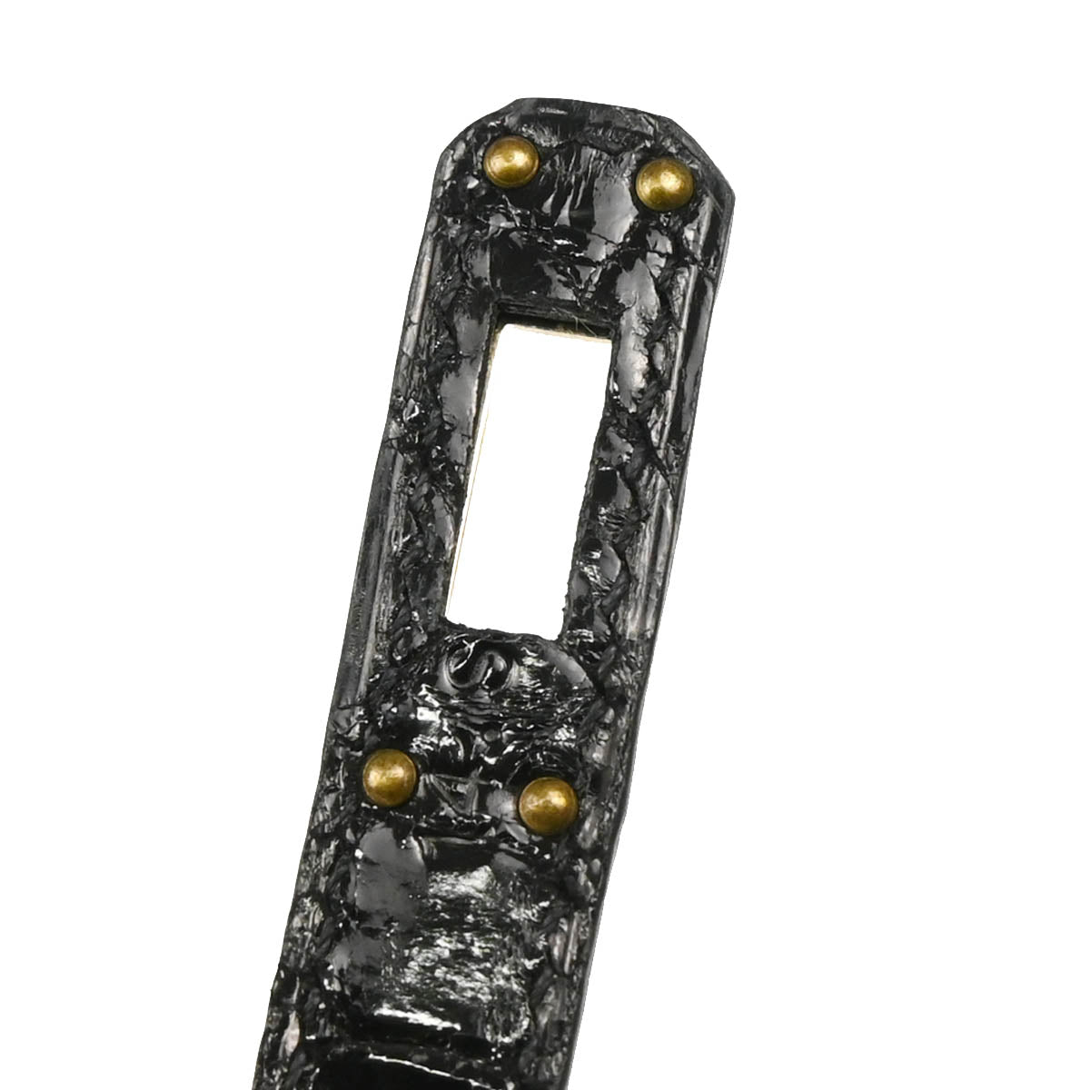 Hermes * 2013 Black Niloticus Pochette Kelly Handbag