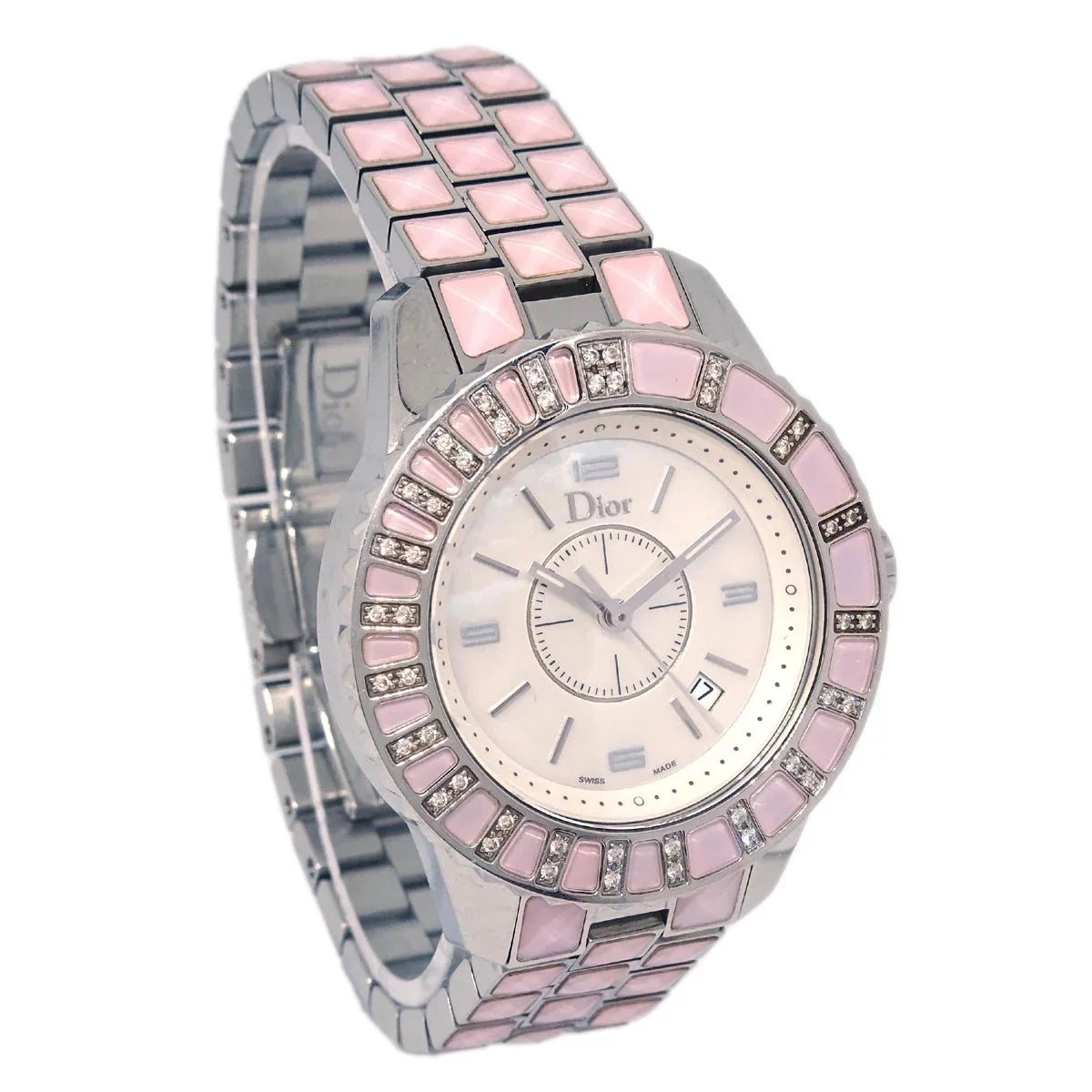 Christian Dior CD113110 Crystal Quartz Watch SS Diamond