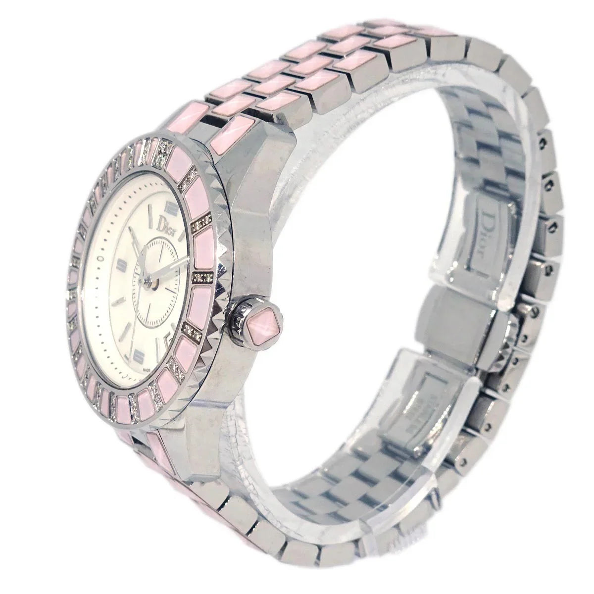 Christian Dior CD113110 Crystal Quartz Watch SS Diamond