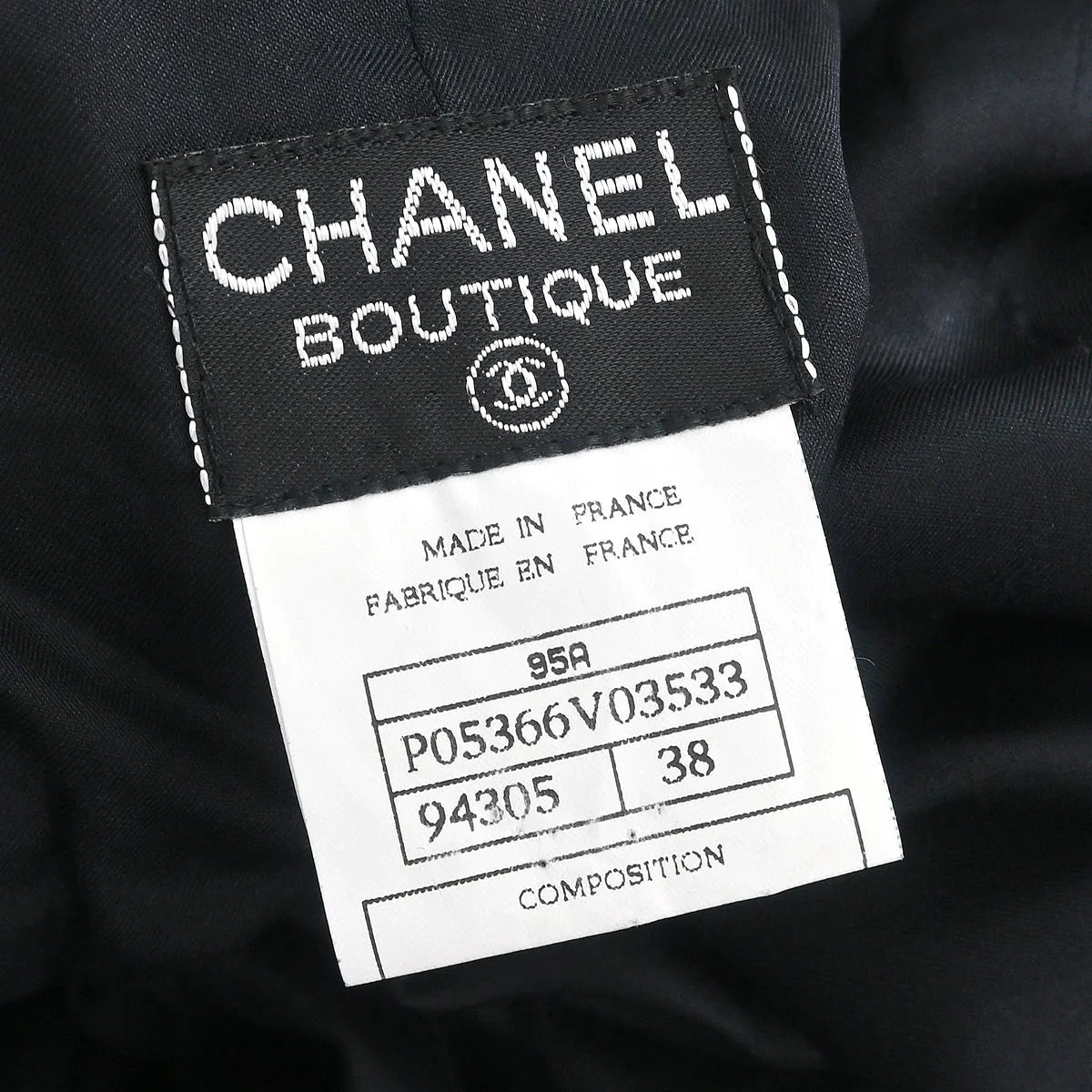Chanel 1995 Long Pants Black #38