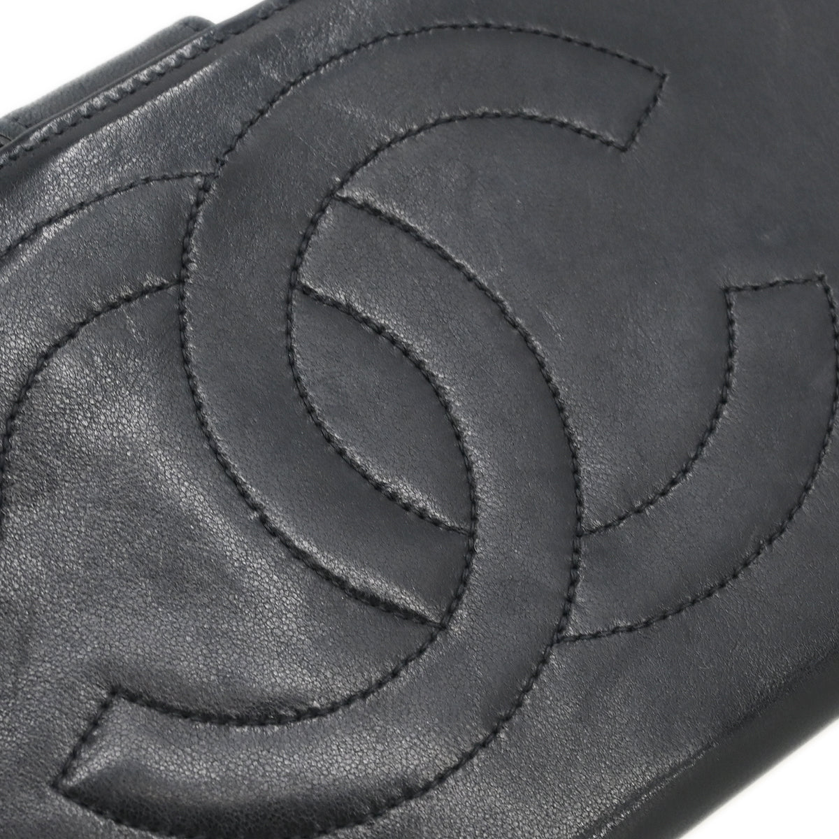 Chanel 1996-1997 Black Lambskin Long Wallet