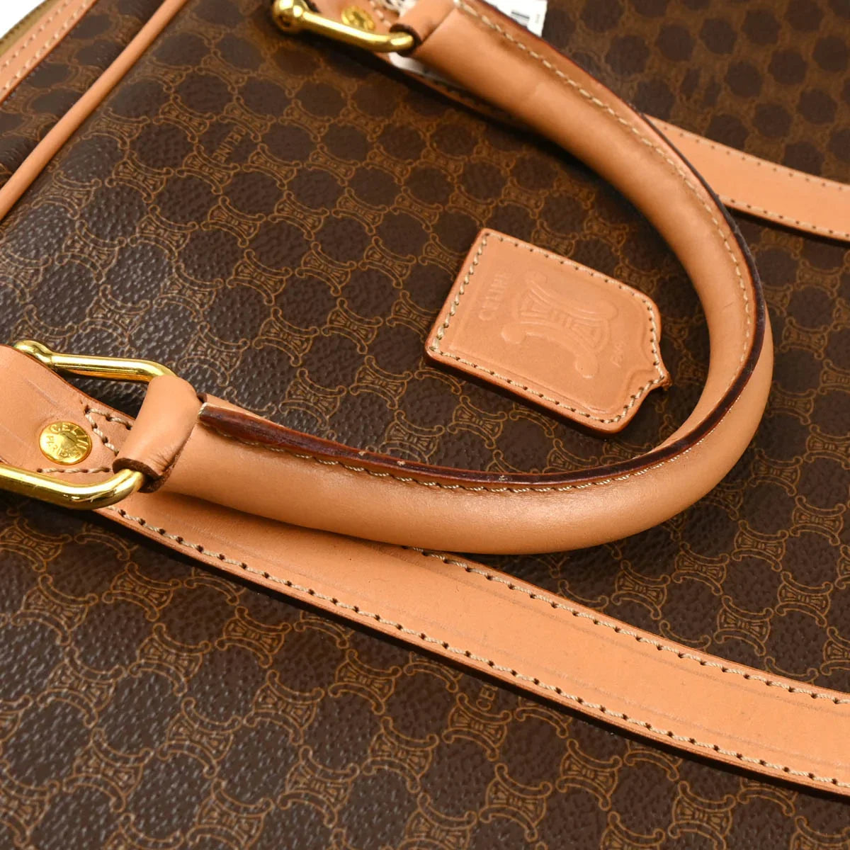 Celine Brown Macadam Business Handbag