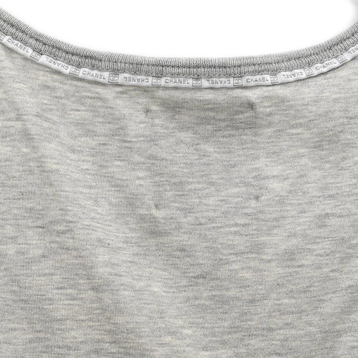 Chanel 2004 Sport Line Sleeveless Mesh Top Gray #38