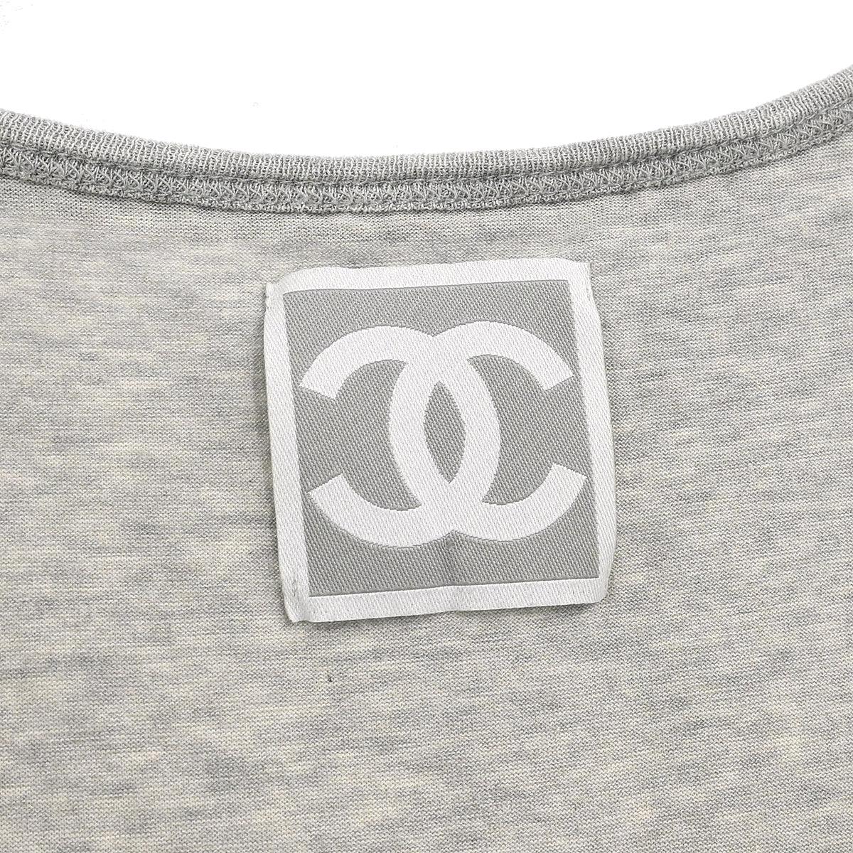 Chanel 2004 Sport Line Sleeveless Mesh Top Gray #38