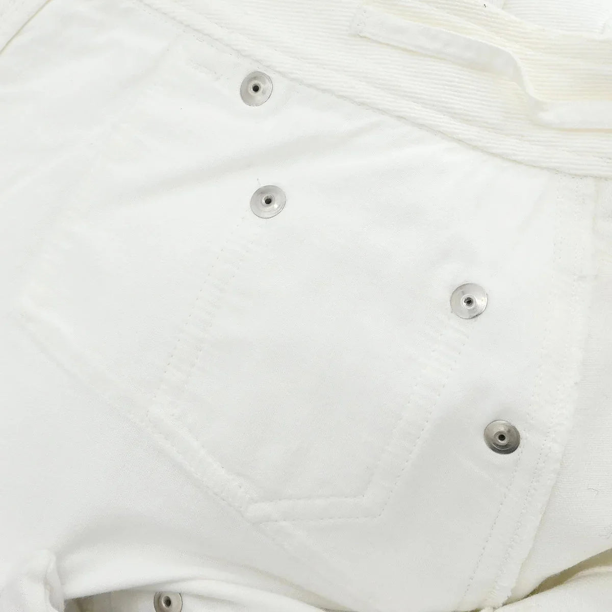 Chanel Long Denim Pants White #36