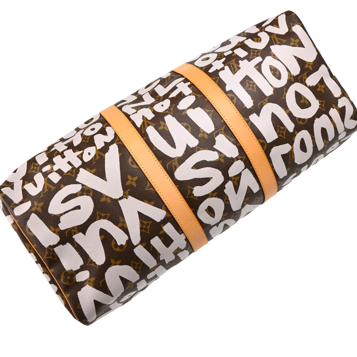 Louis Vuitton 2001 White Monogram Graffiti Keepall 50 Duffle Bag M92197