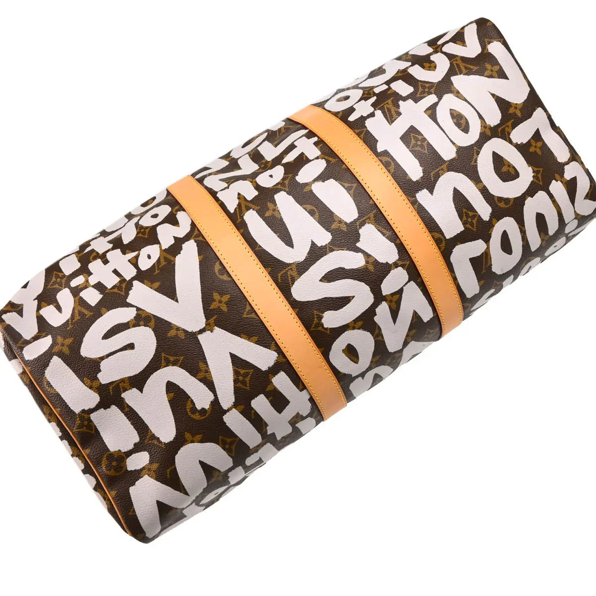 Louis Vuitton 2001 White Monogram Graffiti Keepall 50 Duffle Bag M92197