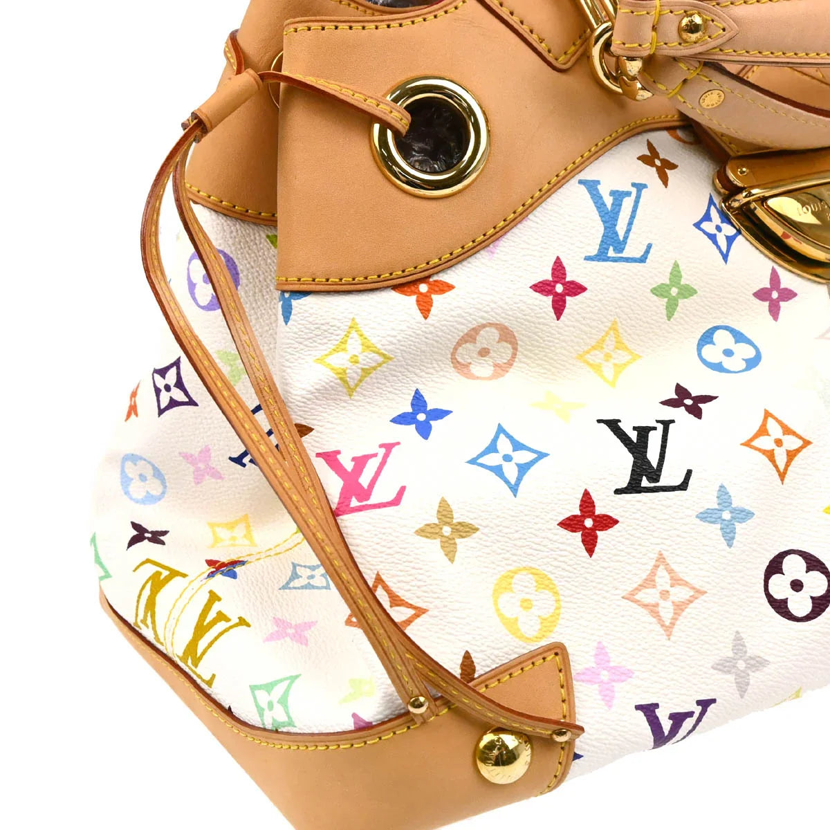 Louis Vuitton 2008 White Monogram Multicolor Ursula Handbag M40123
