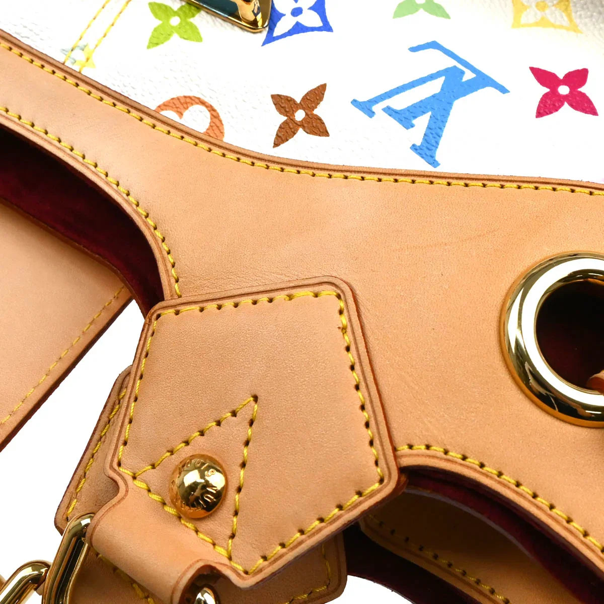 Louis Vuitton 2008 White Monogram Multicolor Ursula Handbag M40123