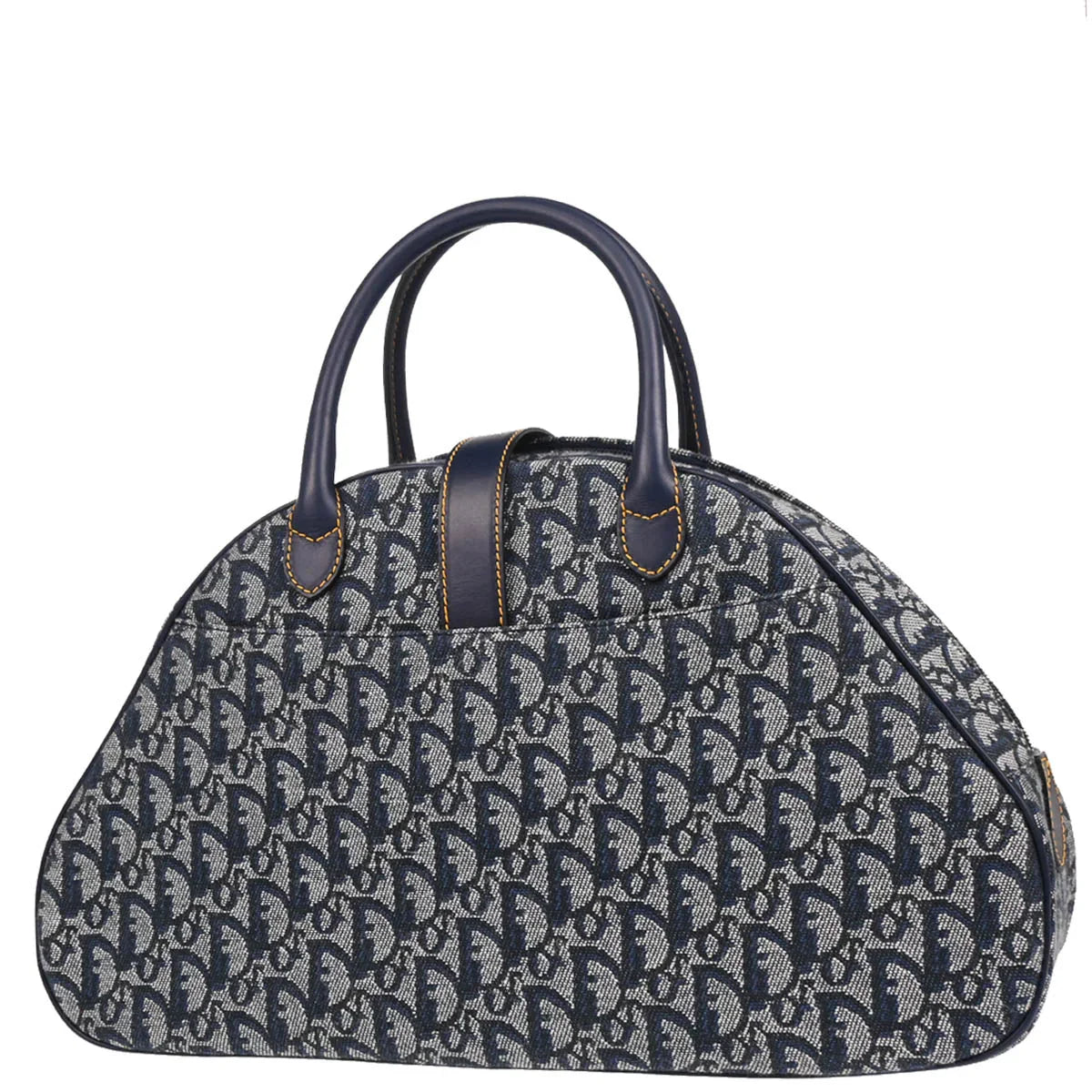 Christian Dior 2000 Navy Double Saddle Trotter Handbag
