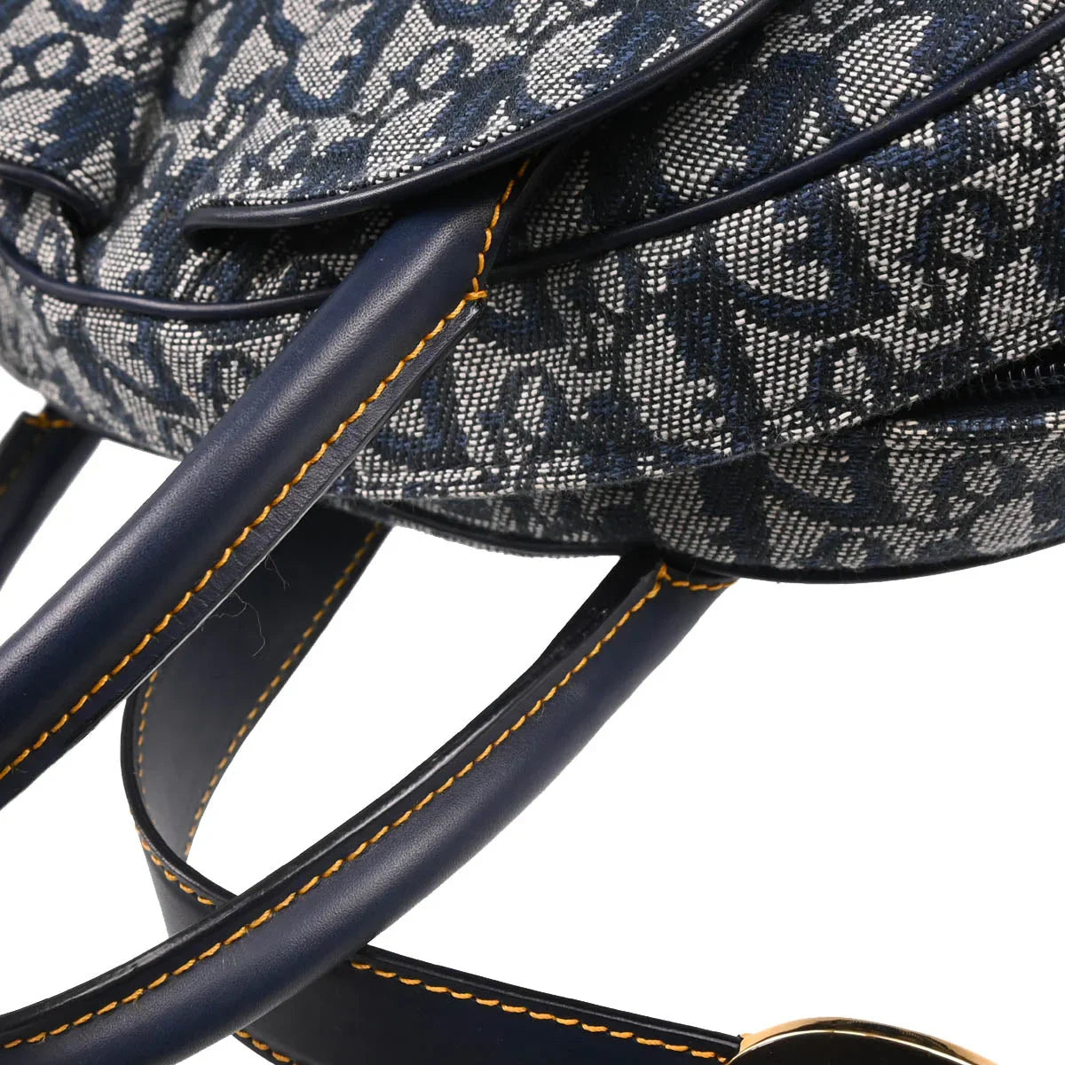 Christian Dior 2000 Navy Double Saddle Trotter Handbag
