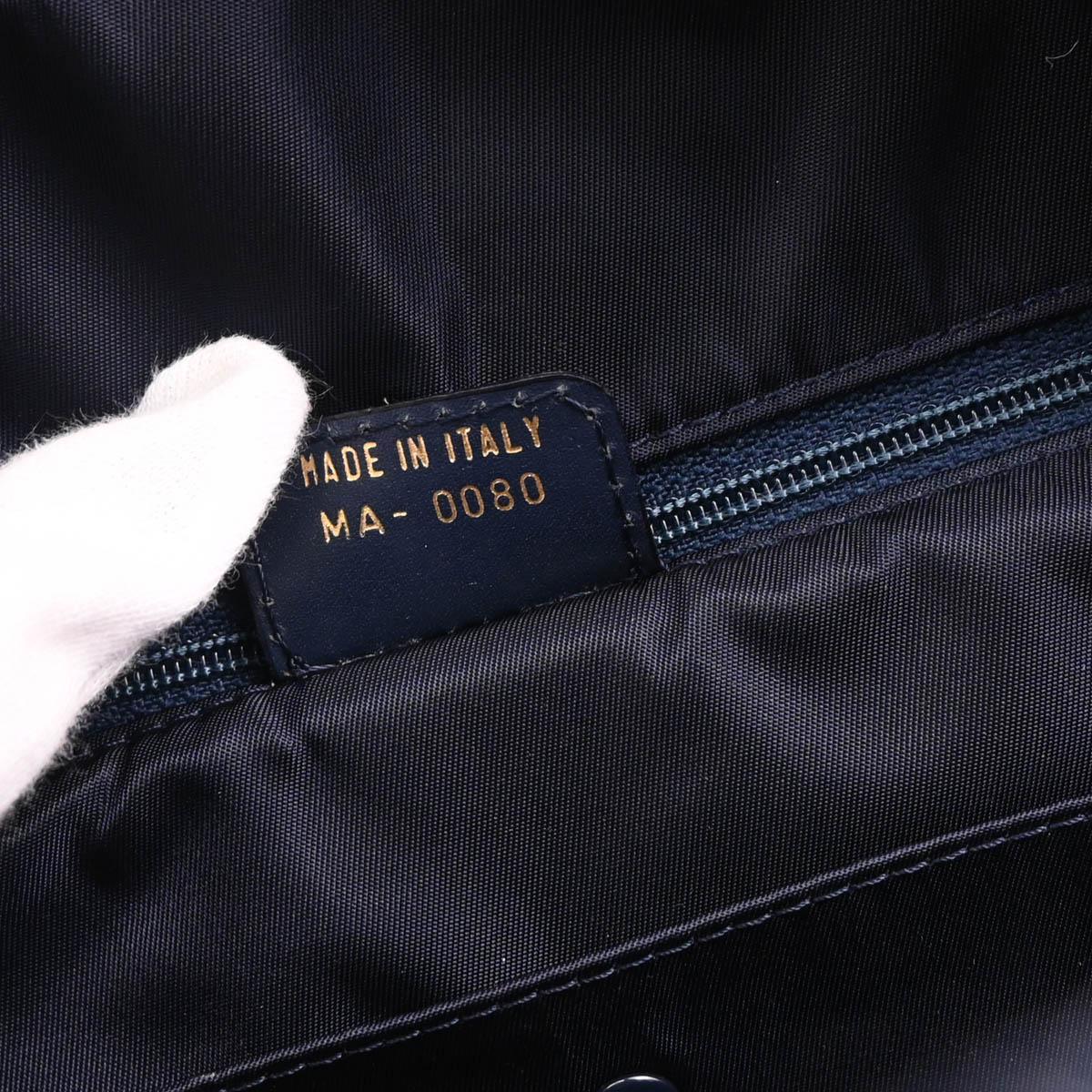 Christian Dior 2000 Navy Double Saddle Trotter Handbag