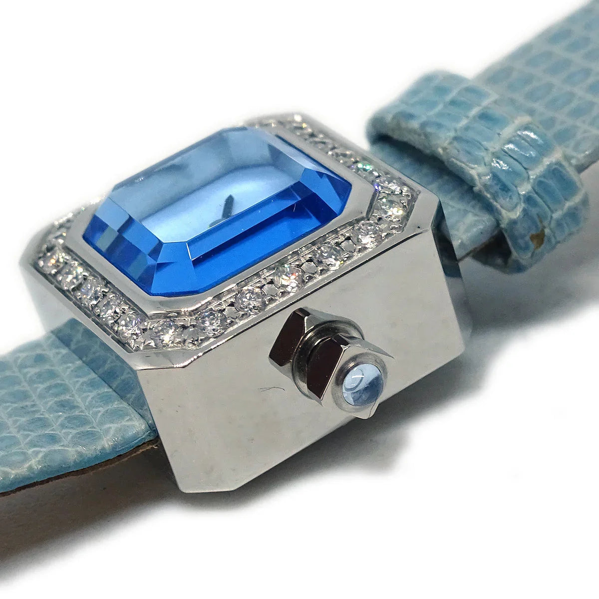 Corum * Sugar Cube Ref.137.426.47 Quartz Watch SS Diamond