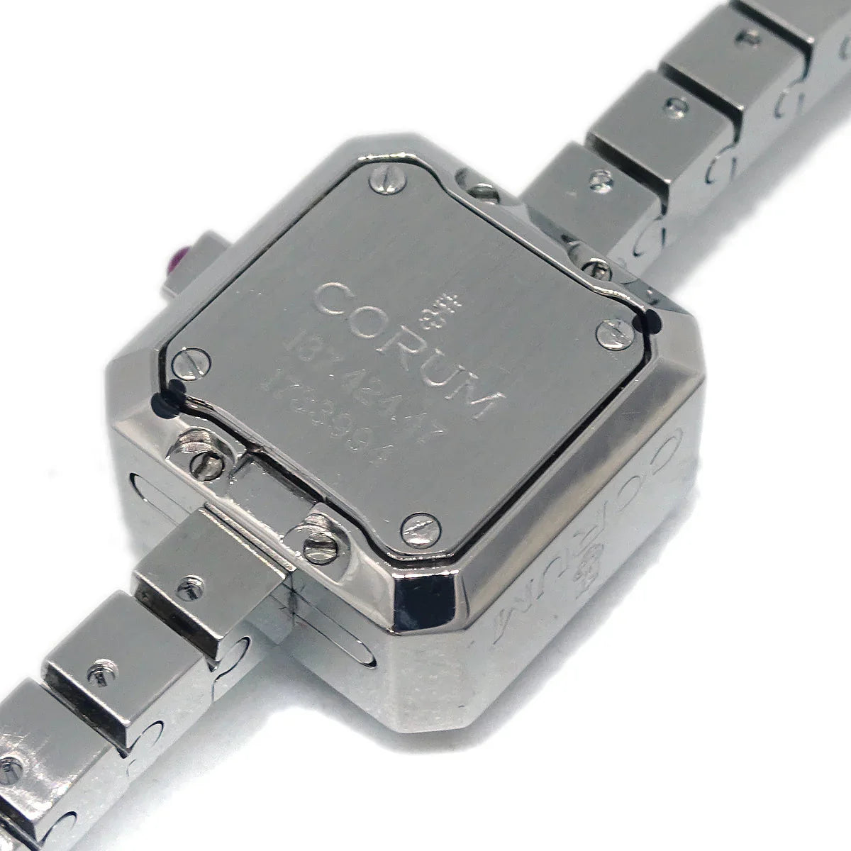 Corum Sugar Cube Ref.137.424.47 Quartz Watch SS Diamond