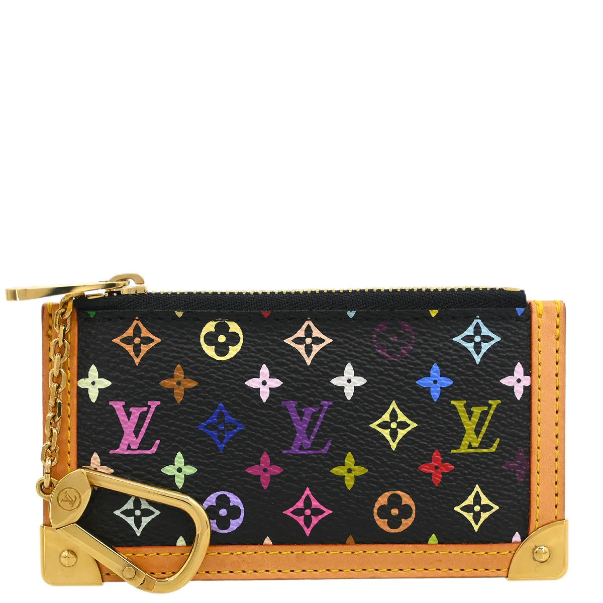 Louis Vuitton 2004 Multicolor Pochette Cles Coin Case Wallet M92654