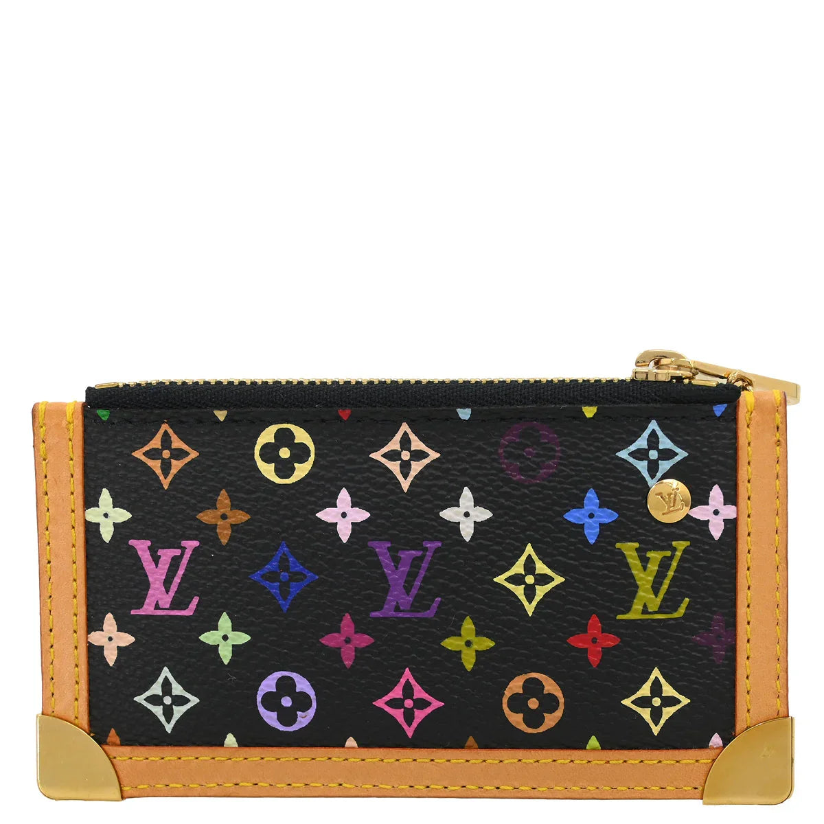 Louis Vuitton 2004 Multicolor Pochette Cles Coin Case Wallet M92654