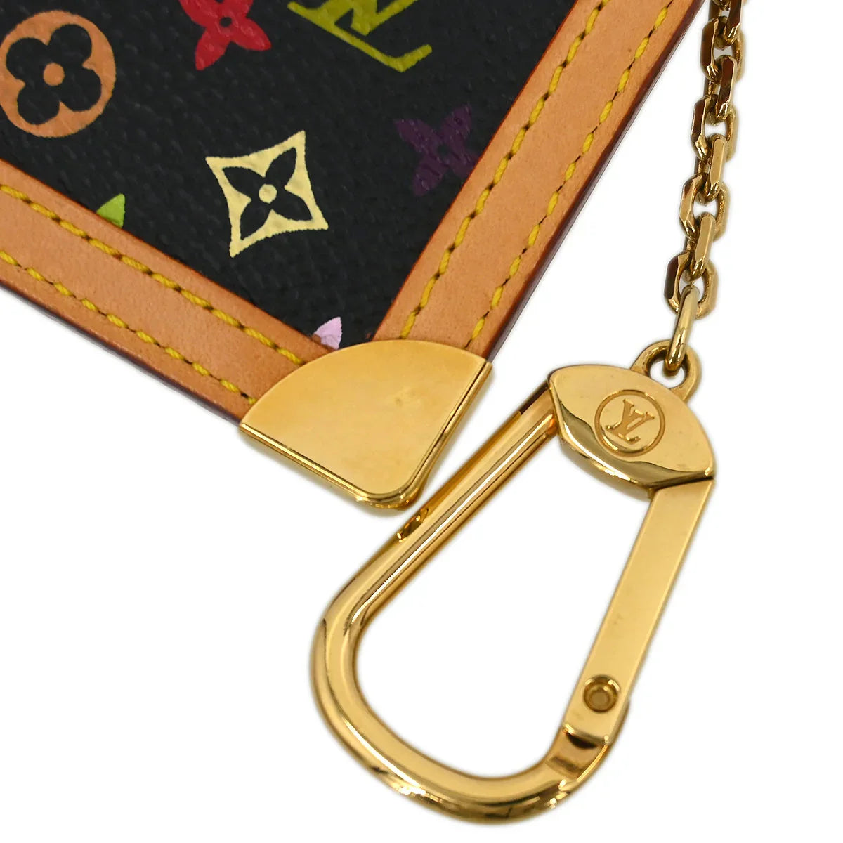 Louis Vuitton 2004 Multicolor Pochette Cles Coin Case Wallet M92654