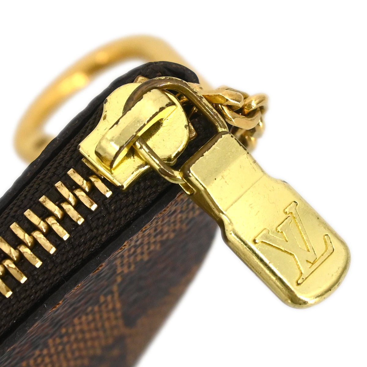Louis Vuitton 2004 Damier Pochette Cles Coin Case Wallet Purse N62658