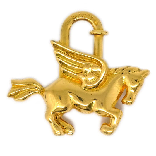 Hermes 1993 Le Cheval Pegasus Cadena Gold Small Good