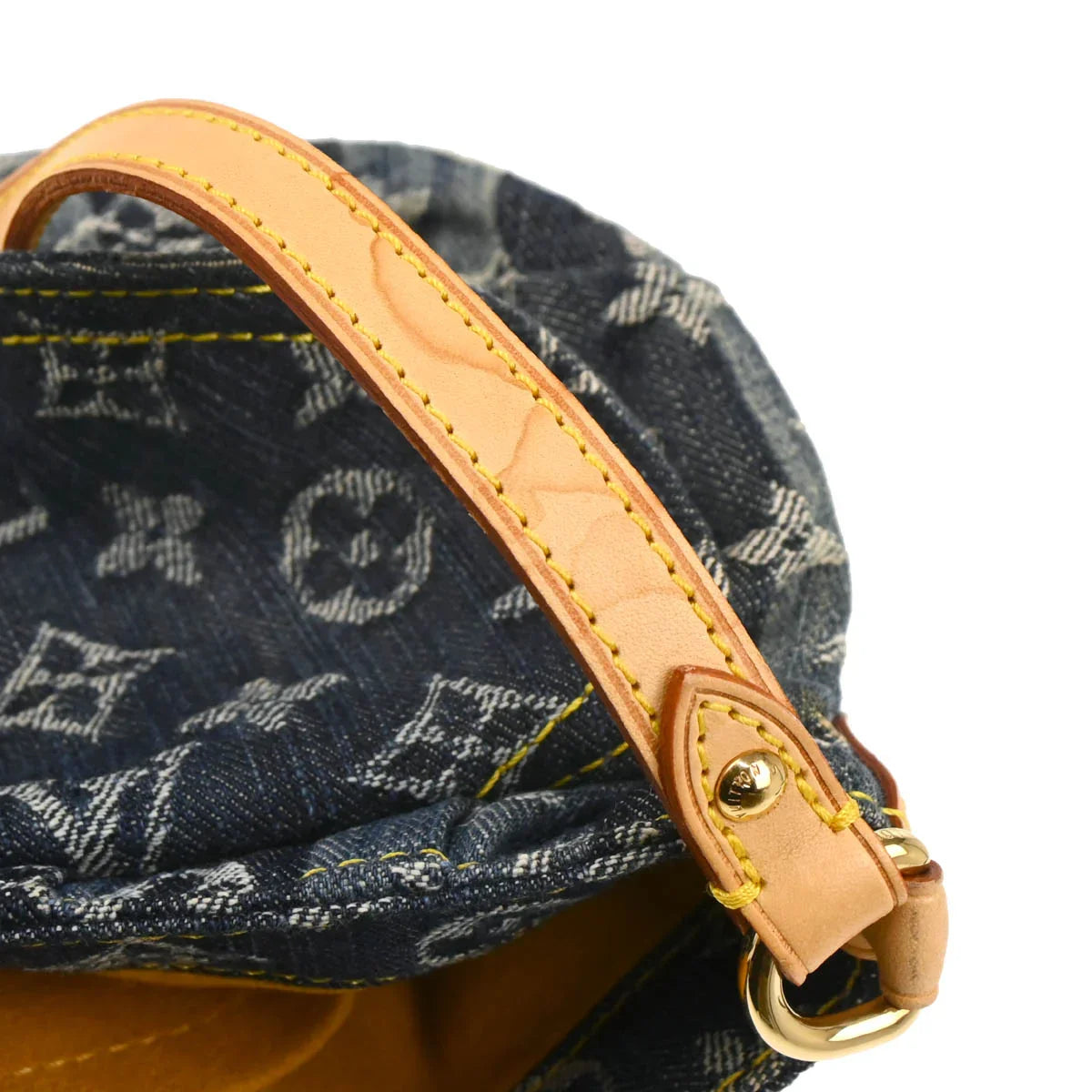 Louis Vuitton 2006 Blue Monogram Denim Mini Pleaty Raye Handbag M95333