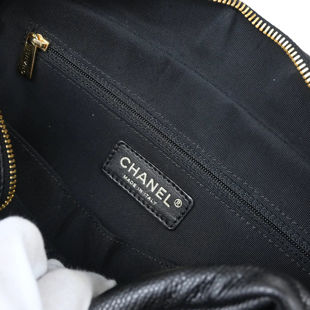 Chanel 2008-2009 Black Caviar Petite Timeless Tote PTT Chain Handbag