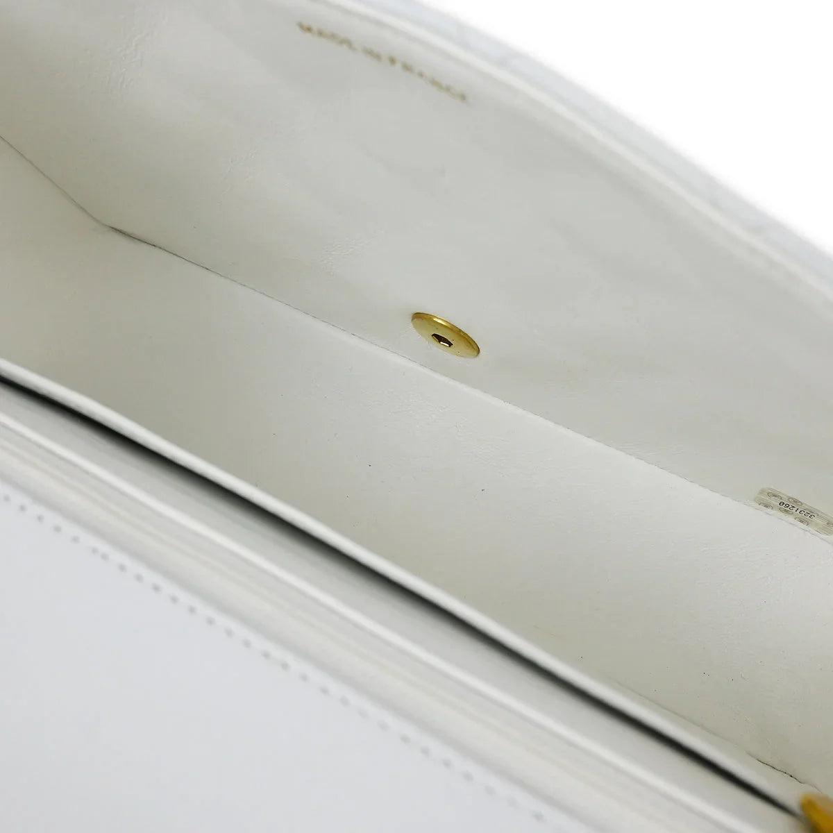 Chanel * 1994-1996 White Lambskin Medium Diana Shoulder Bag