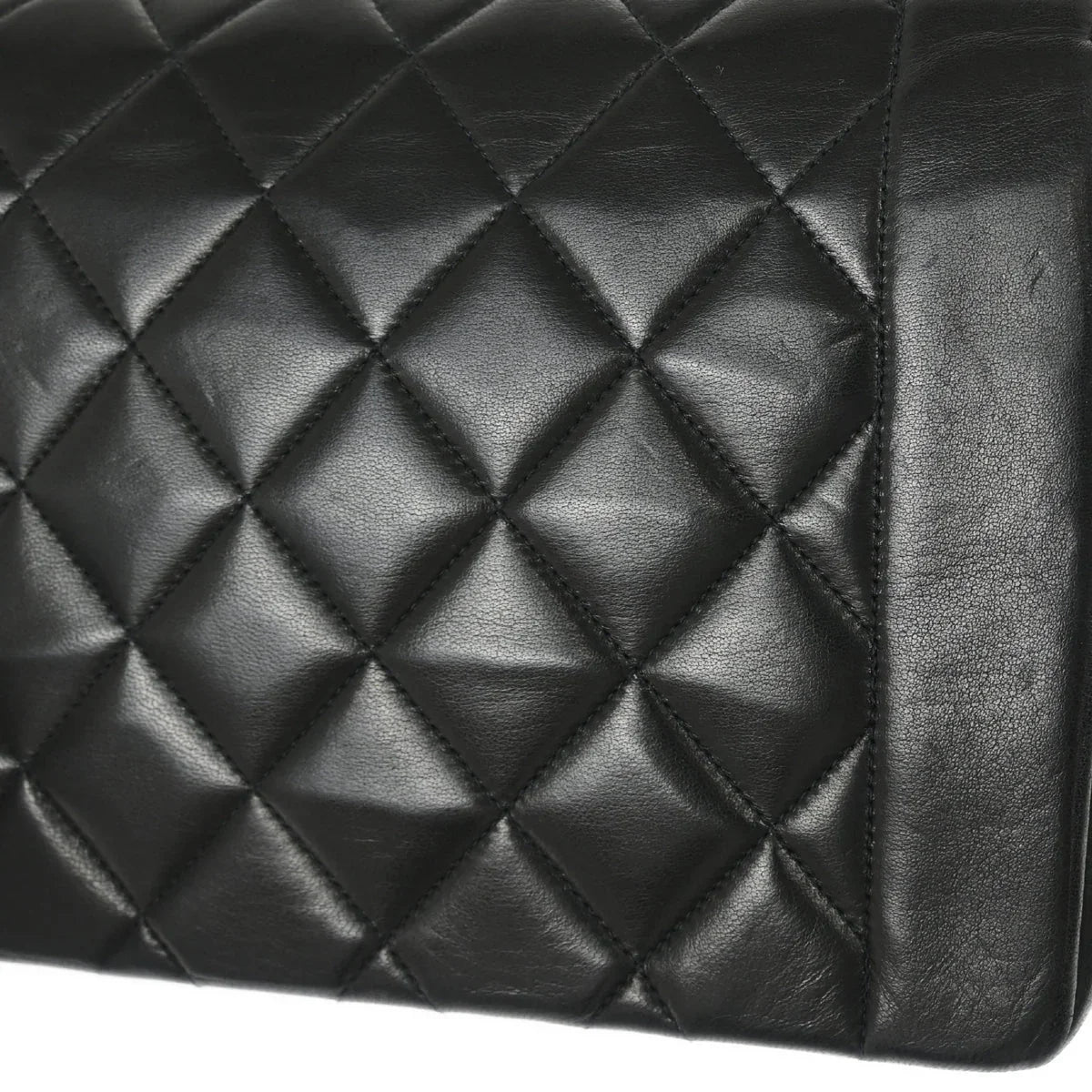 Chanel 1994-1996 Black Lambskin Medium Diana Shoulder Bag