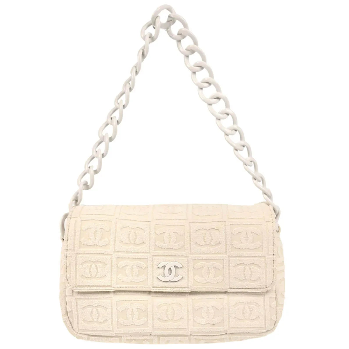 Chanel 2002-2003 White Cotton Handbag