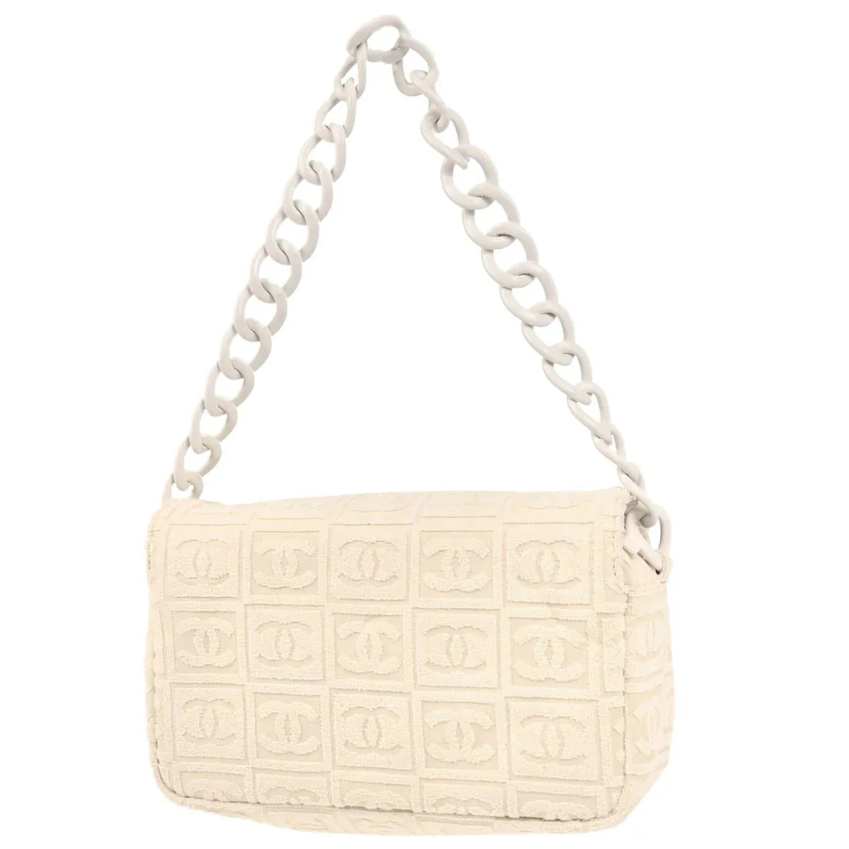 Chanel 2002-2003 White Cotton Handbag