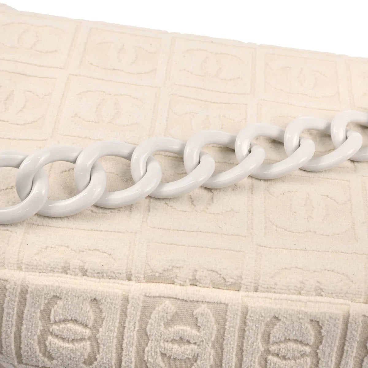 Chanel 2002-2003 White Cotton Handbag
