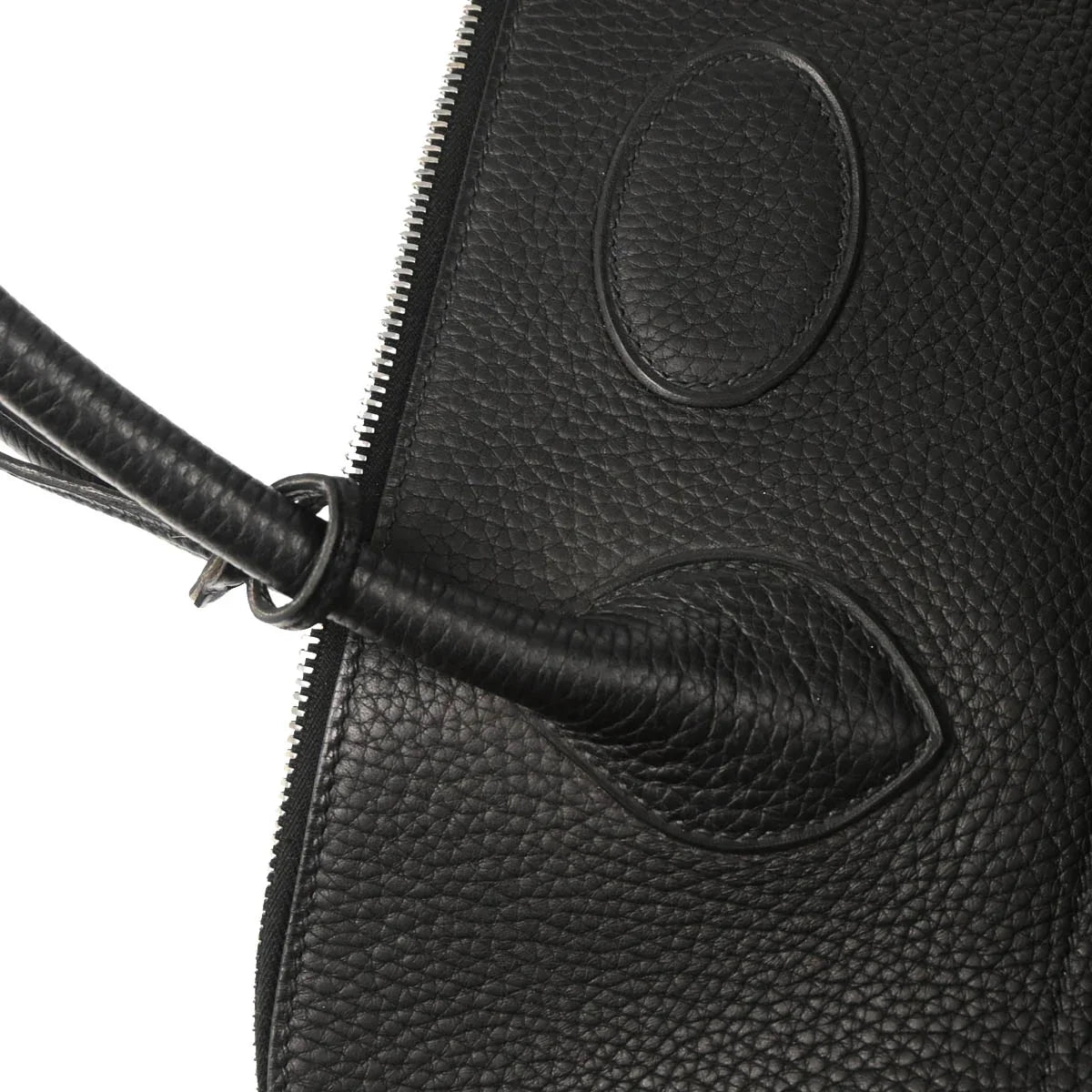 Hermes 2004 Black Taurillon Clemence Bolide 45 Handbag