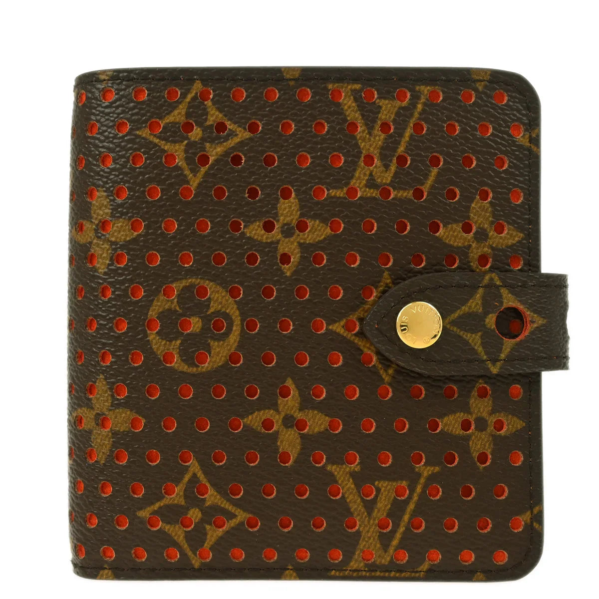 Louis Vuitton 2006 Monogram Perfo Compact Zip Wallet M95189