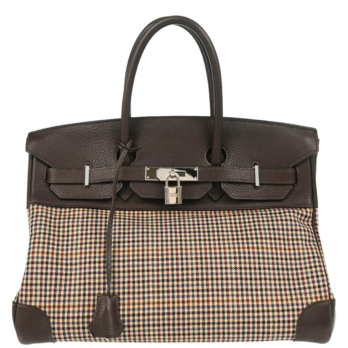 Hermes 2007 Ebene Lainage Taurillon Clemence Birkin 35 Handbag
