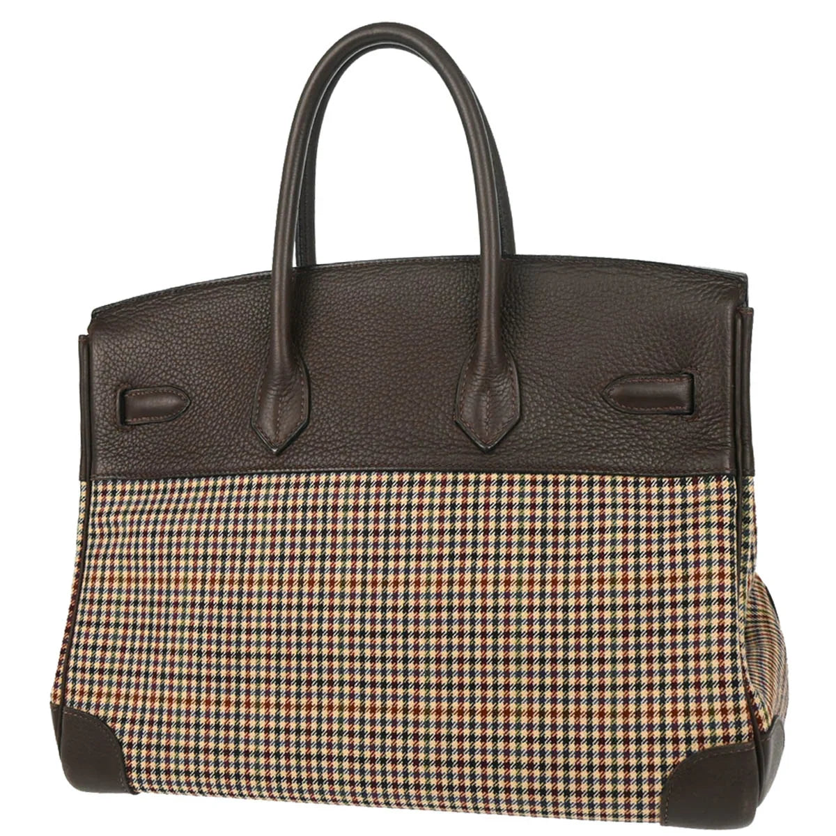Hermes 2007 Ebene Lainage Taurillon Clemence Birkin 35 Handbag