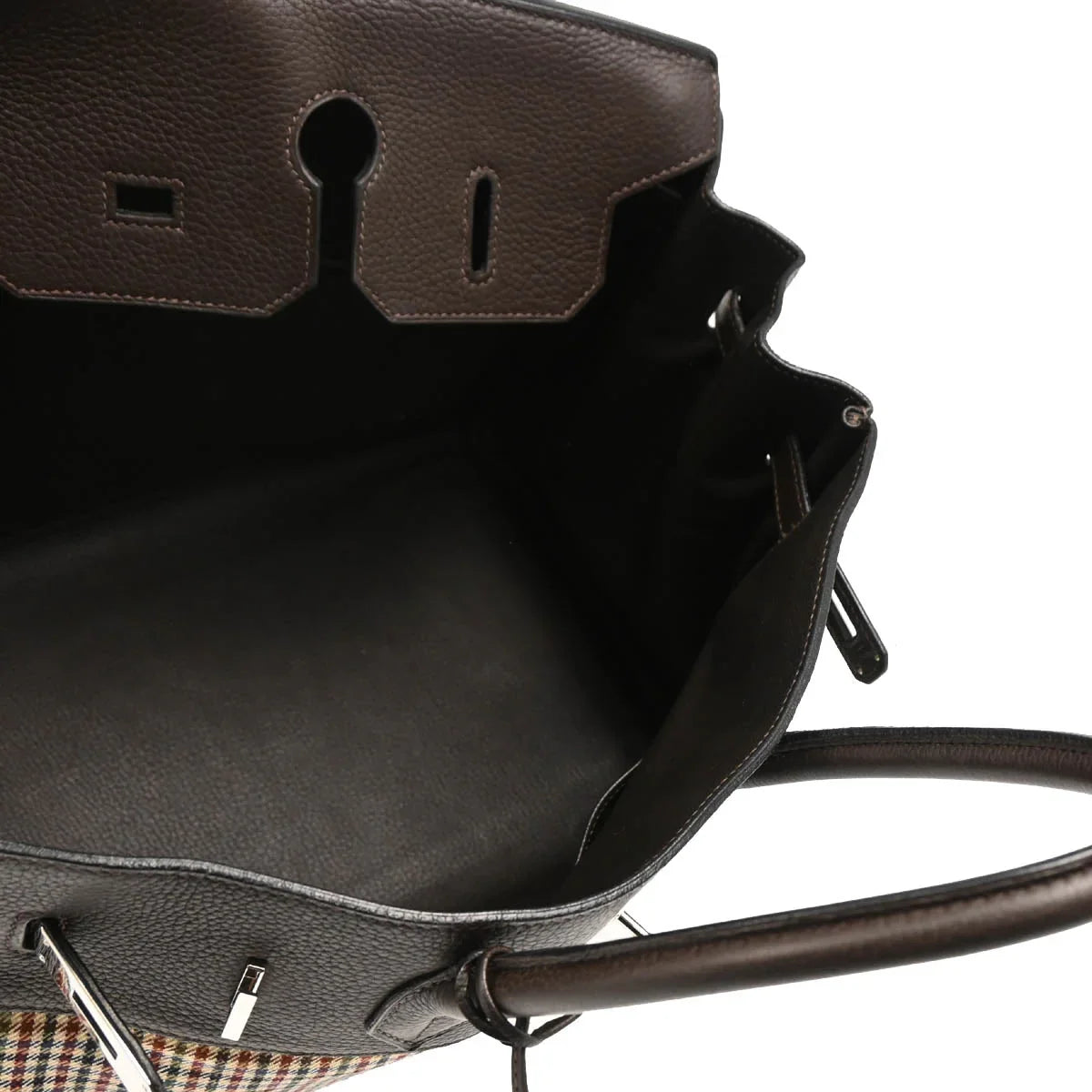 Hermes 2007 Ebene Lainage Taurillon Clemence Birkin 35 Handbag