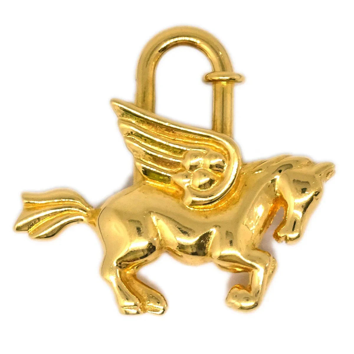 Hermes 1993 Le Cheval Pegasus Cadena Gold Small Good
