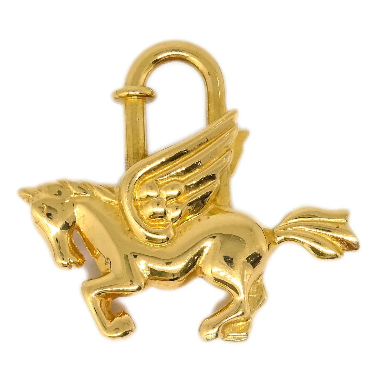Hermes 1993 Le Cheval Pegasus Cadena Gold Small Good