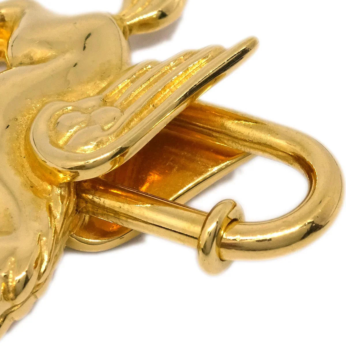 Hermes 1993 Le Cheval Pegasus Cadena Gold Small Good