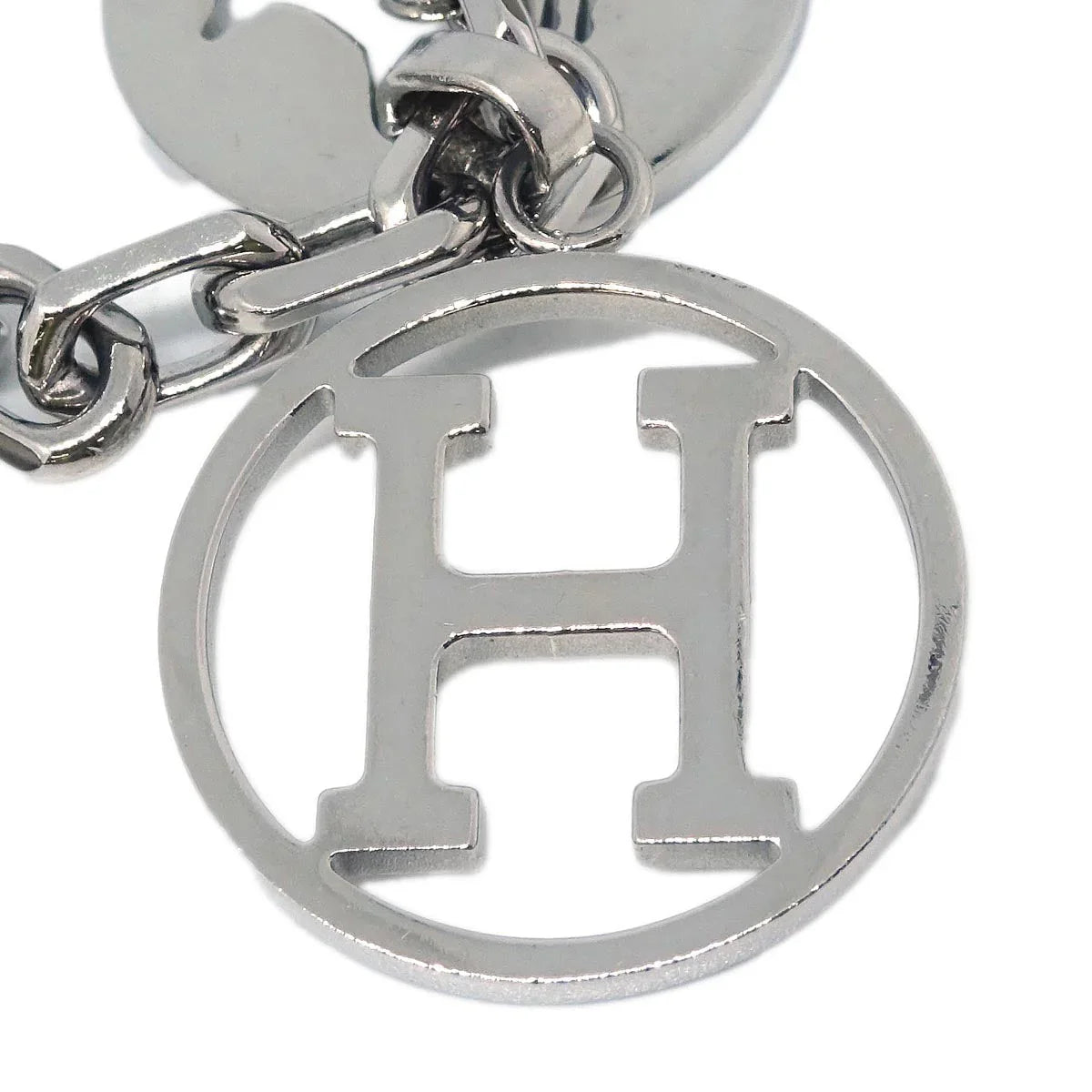 Hermes Amulet Bull Lock Key Holder Silver Small Good