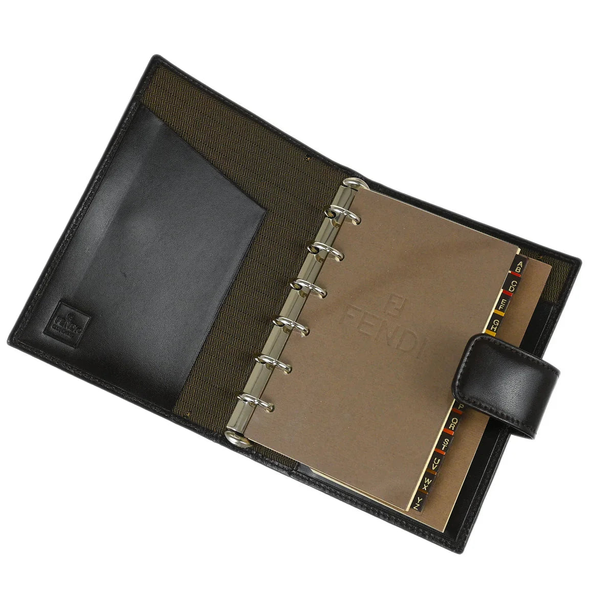 Fendi 2009 Brown Zucca Note Book Cover Small Good