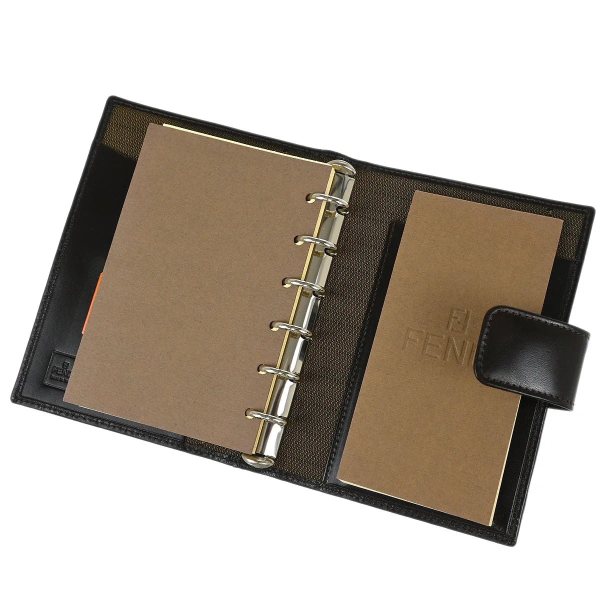 Fendi 2009 Brown Zucca Note Book Cover Small Good