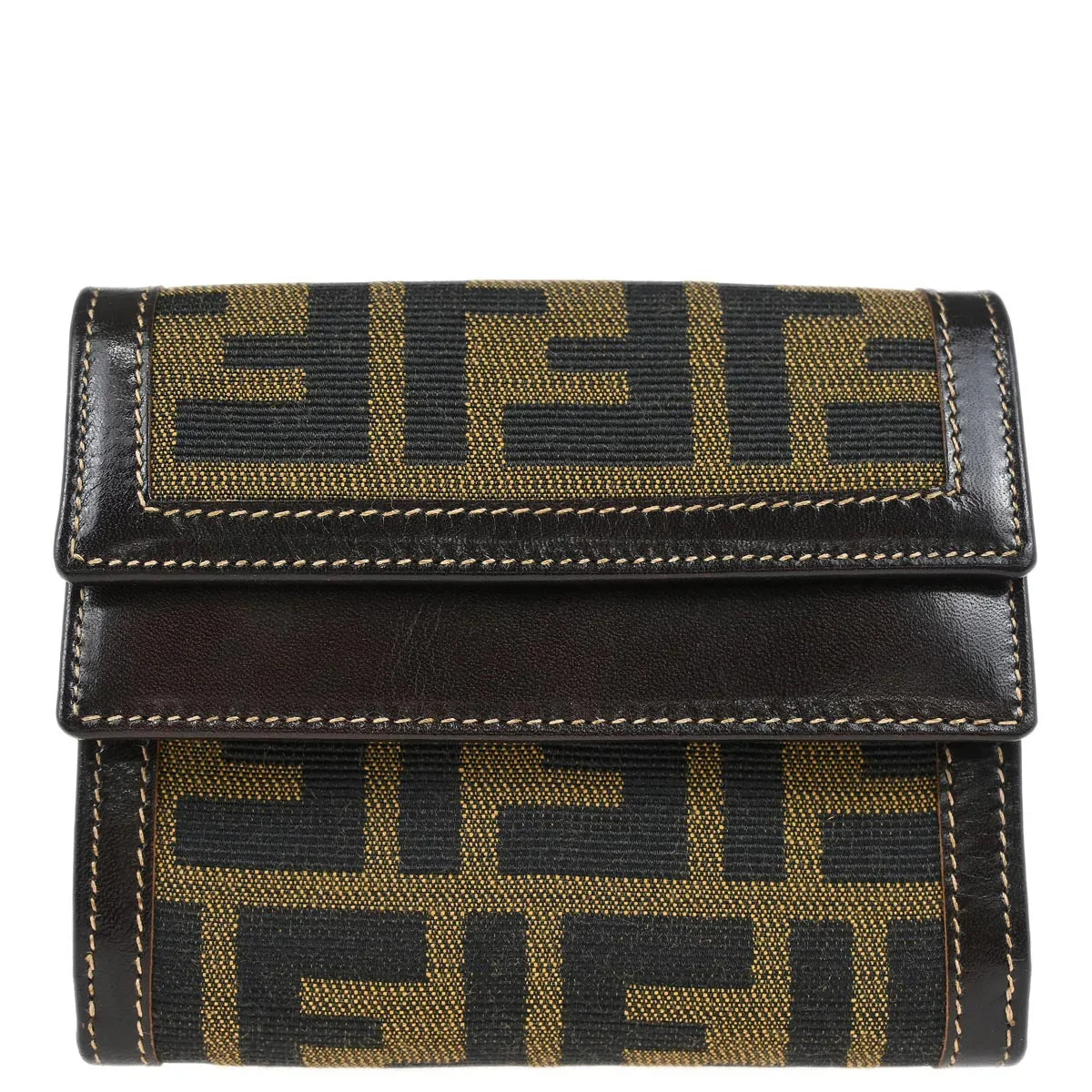 Fendi 2007 Brown Zucca Wallet Purse